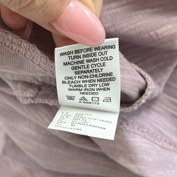 LOGO by Lori Goldstein Tie-Dye Cotton Slub Mock-Neck Top Size XLarge - Picture 13 of 13